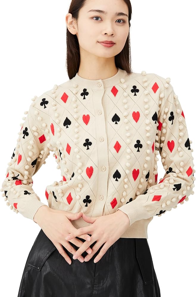 【着用3回】ダブルスタンダードクロージング　トランプ柄カーディガン Amazon | [ダブルスタンダードクロージング] トランプ柄